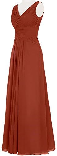 MittyDresses Sexy V-Neck Natural Chiffon Long Prom Party dresses Size 10 US Navy Blue