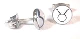 The Stainless Steel Jewellery Shop - 7mm Taurus Logo Studs (pair) - Includes a Velvet Jewellery Gift Pouch