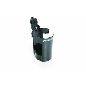 phil&teds Thirsty Works Cup Holder for Classic/Explorer Strollers, Black