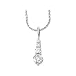 14K White Gold Diamond Journey Pendant - 1.00 Ct.