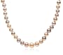 Multi-Color Pastel Graduated Freshwater Cultured Pearl Necklace with Sterling Silver Clasp (4-8mm), 18"
