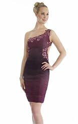 Chiffon/Taffeta/Tulle Mermaid Lace Crystal Beaded Applique Glittering Crystals Prom Dress 