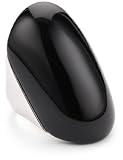 Nicky Hilton Bryant Park Silver Black Color Stone Fashion Ring, Size 7