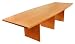 10' Boat Shaped Contemporary Conference Table with Light Cherry Finish [SL-MBC42120-BT-CHY-GG]