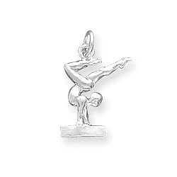 Sterling Silver Gymnast Charm