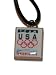 Team USA Olympics- Vancouver 2010 Tile Necklace on Leather