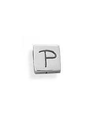 MMA Silver - Oxidized p Cube Bead