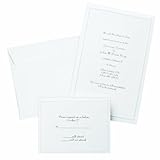 UPC 634680610602 product image for Gartner Studios Border Wedding Invitation Kit, Pearl White, 50-Count (61001) | upcitemdb.com