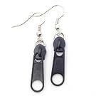 Zip Hook Earrings (Black)