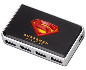  4PORT USB 2.0 Irocks Superman Hub Silver