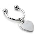Sterling Silver Heart Key Chain