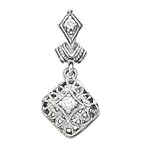 14K Platinum Diamond Pendant - 0.07 Ct. (ALSO AVAILABLE WITH GEMSTONES)
