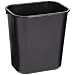 Rubbermaid Commercial Soft Molded Plastic 3.5-Gallon Trash Can, Rectangular, Black
