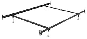 Amazon.com: Metal Bed Frame with Hook-on Headboard ...