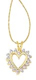 10K Yellow Gold Diamond Heart Pendant