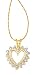 10K Yellow Gold Diamond Heart Pendant