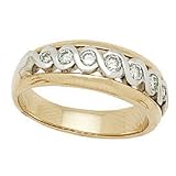 Two-tone Infinity Diamond Men's Ring