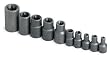 SK 19760 10 Piece 1/4-Inch, 3/8-Inch, and 1/2-Inch Drive E4 to E18 Torx Socket Set