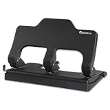 30-Sheet Three-Hole Power Assist Punch, Black
