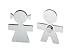 A di Alessi Girotondo 2 Magnet, Set, (AKK43)