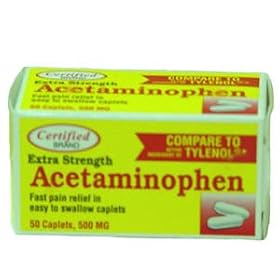 <b>Certified Acetaminophen 50's Caplet Bottle</b>