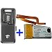 HQRP Replacement Li-Polymer EC008-2 Battery replacement for Apple Ipod Video 5G 5th 5 Generation MP3 Player + Tool & Installation Manual + TARGUS MOBILE SECURITY LOCK FOR iPOD