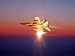 F/A 18 Super Hornet (In Sky, Sun Reflection) Art Poster Print - 11" X 17"