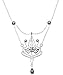 The Lord of the Rings 925 silver Elvish Necklace Green Leaves