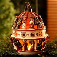 Ceramic candleholder Light of the Andes