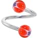 psychedelich Red STAR Acrylic Belly Button Ring