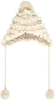 Accessorize Womens Faux Fur Stripe Chullo