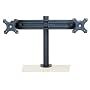 Dual Straight Arm Monitor Stand holds up to 26 inch monitors