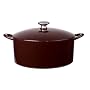 Mario Batali 6-Quart Italian Essentials Enamel-on-Cast-Iron Pot, Espresso