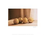 Yellow Pears Decorative Art Poster Print by Rhonda Addison, 12x9