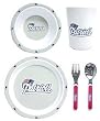 New England Patriots 5 Piece Children's Dinner Set - Football Sports Merchandise
