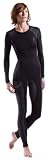 Zoom Produkt-Bild: Nebulus Thermounterw&auml;sche Body-Fit Set, Skiunterw&auml;sche, Shirt und Hose, Damen, schwarz, lang (Q080)