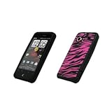 Premium Hot Pink and Black Zebra Design Silicone Gel Skin Cover Case for HT ....