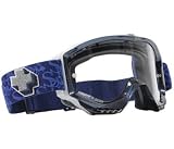 Spy Magneto Motorcycle Goggles Indigo Sparkle Frame w/Clear AF Lens w/Post, Fixed Foam
