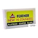 Feather Hi-Stainless Platinum Double Edge Razor Blades 10 Ct