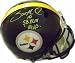 Santonio Holmes Autographed Pittsburgh Steelers Full Size Football Helmet with 