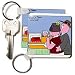 Londons Times Funny Animals Cartoons - Pig Funeral - SPAM - Key Chains