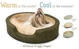 K&H All Season Snuggly Sleeper, Medium 26-By-20 Inch Oval, Mocha