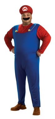 Super Mario Bros. - Mario Plus Adult Costume One-Size (Plus)