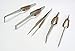 (TOOLS LAND) TWEEZERS JEWELRY SOLDERING FIBER GRIP CROSS LOCKING SET 5 Pc BENT & STRAIGHT TIP (E 5)