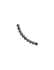 14k 5-5.5mm Black Freshwater Onion Cultured Pearl Necklace