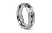 Titanium Ring Satin High Polish with Black/White CZ 7mm