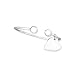 Sterling Silver Baby Cuff with Heart Charm