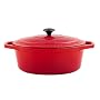 Chasseur Cast Iron 29cm, 3.8ltr Oval Chilli Red Casserole