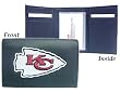 Kansas City Chiefs Embroidered Leather Tri-Fold Wallet - Football Sports Merchandise