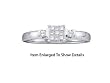 Stunning 14k. White Gold Invisible Set 1/7ct. Diamond Promise Ring